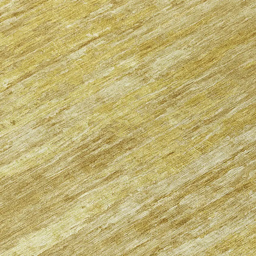 8' Gold And Wheat Round Abstract Washable Indoor Outdoor Area Rug Photo 8