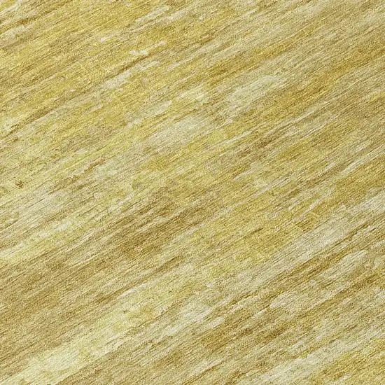 8' Gold And Wheat Round Abstract Washable Indoor Outdoor Area Rug Photo 8