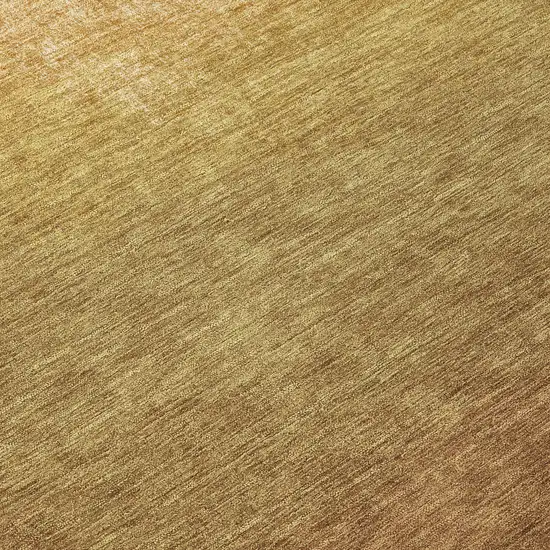 8' Gold And Wheat Round Ombre Washable Indoor Outdoor Area Rug Photo 9