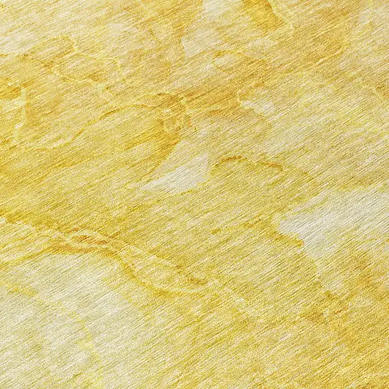 8' Gold And Yellow Round Nautical Washable Indoor Outdoor Area Rug Photo 8