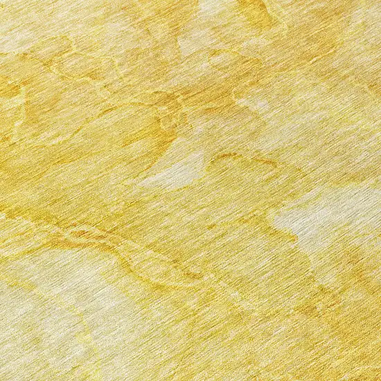 8' Gold And Yellow Round Nautical Washable Indoor Outdoor Area Rug Photo 8