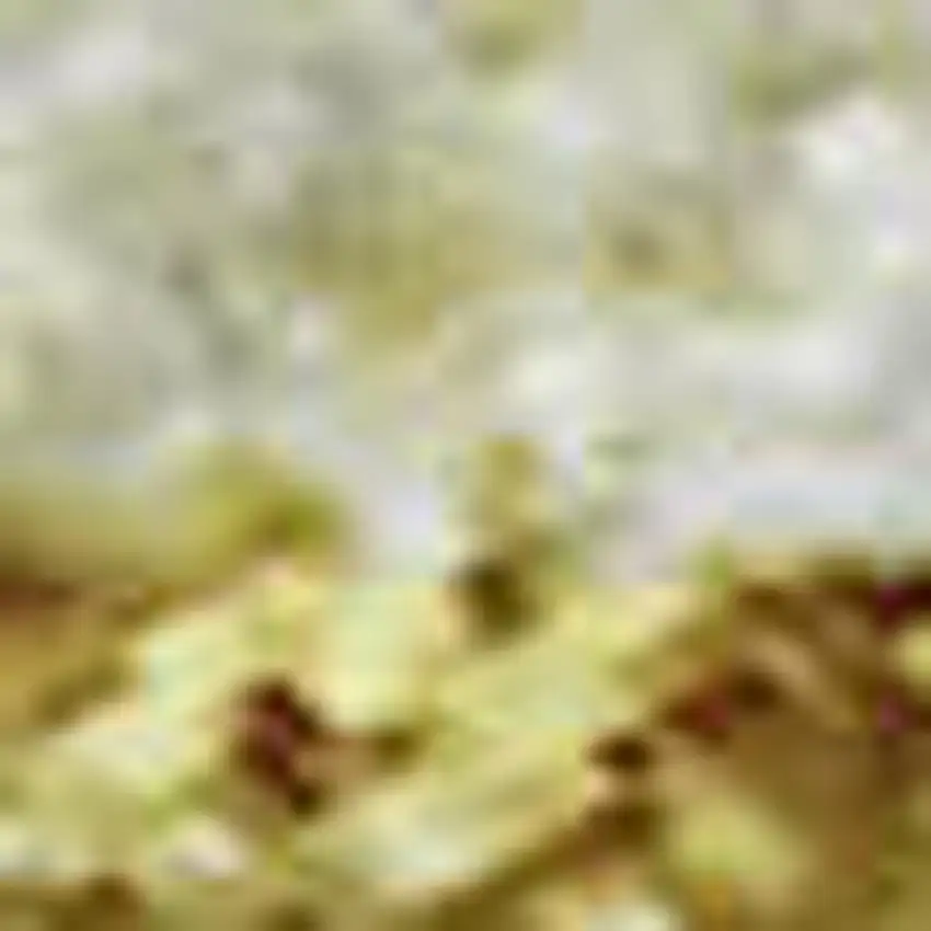 8' Gold Beige And Ivory Abstract Washable Area Rug With UV Protection Photo 2