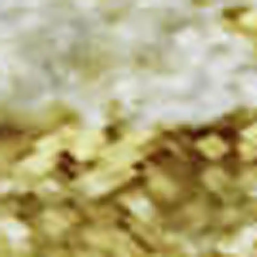 8' Gold Beige And Ivory Abstract Washable Area Rug With UV Protection Photo 3