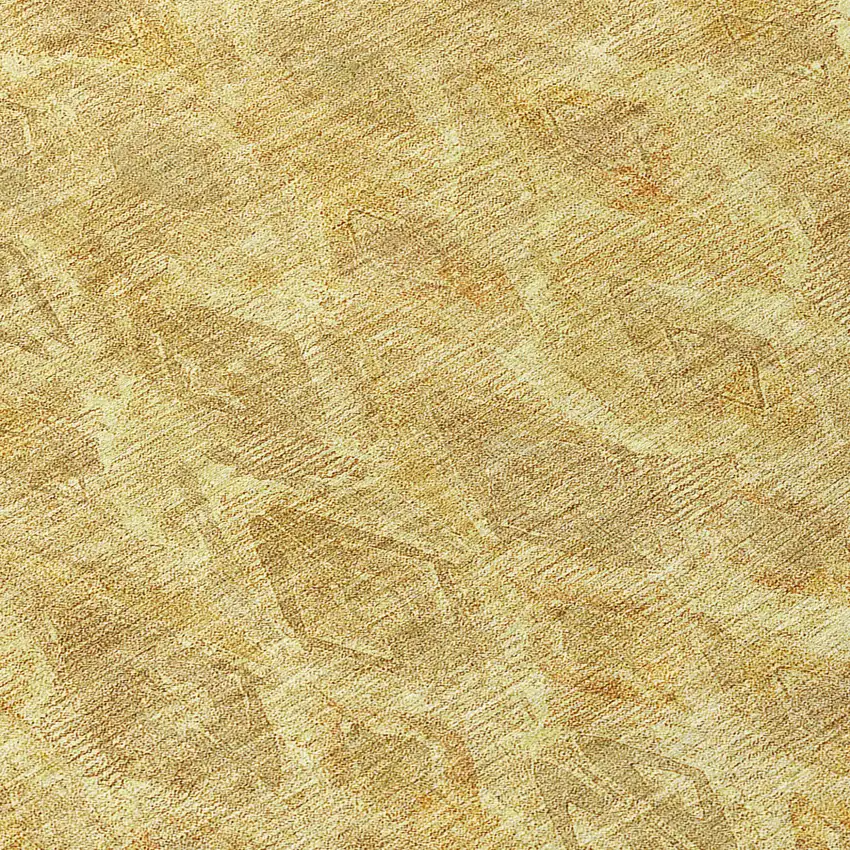 8' Gold Taupe And Beige Round Geometric Washable Indoor Outdoor Area Rug Photo 4