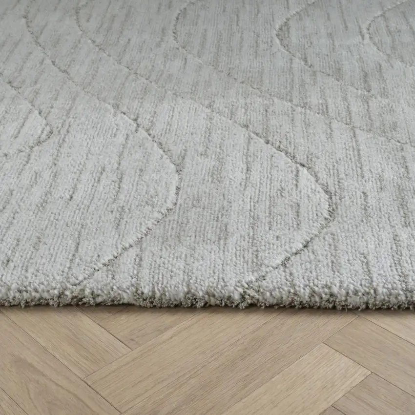 8' Gray Abstract Non Skid Runner Rug Photo 3