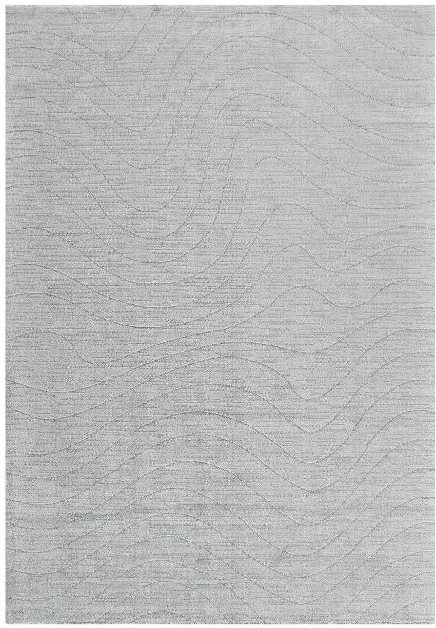 8' Gray Abstract Non Skid Runner Rug Photo 2