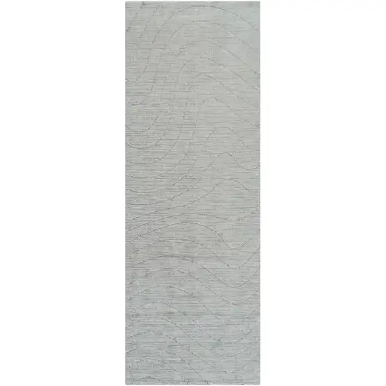 8' Gray Abstract Non Skid Runner Rug Photo 2