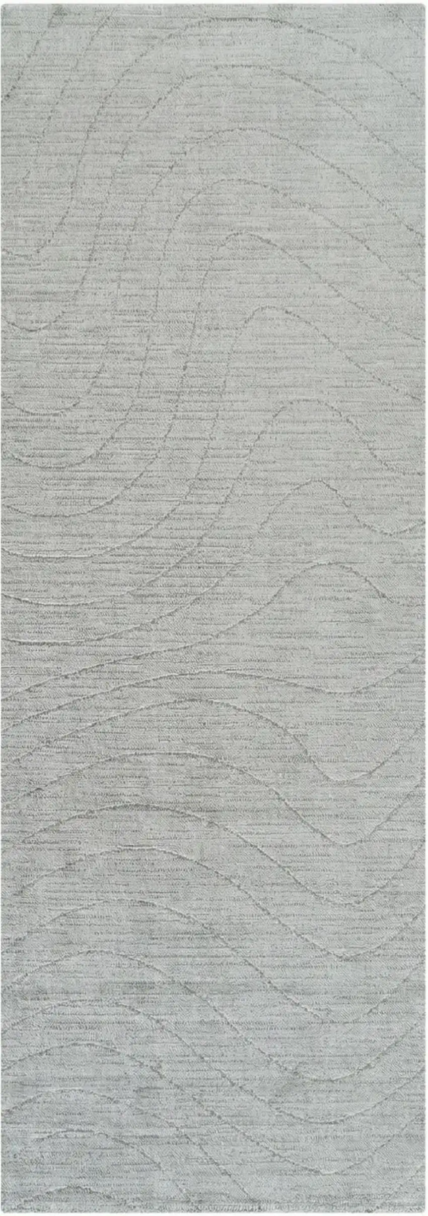 8' Gray Abstract Non Skid Runner Rug Photo 2