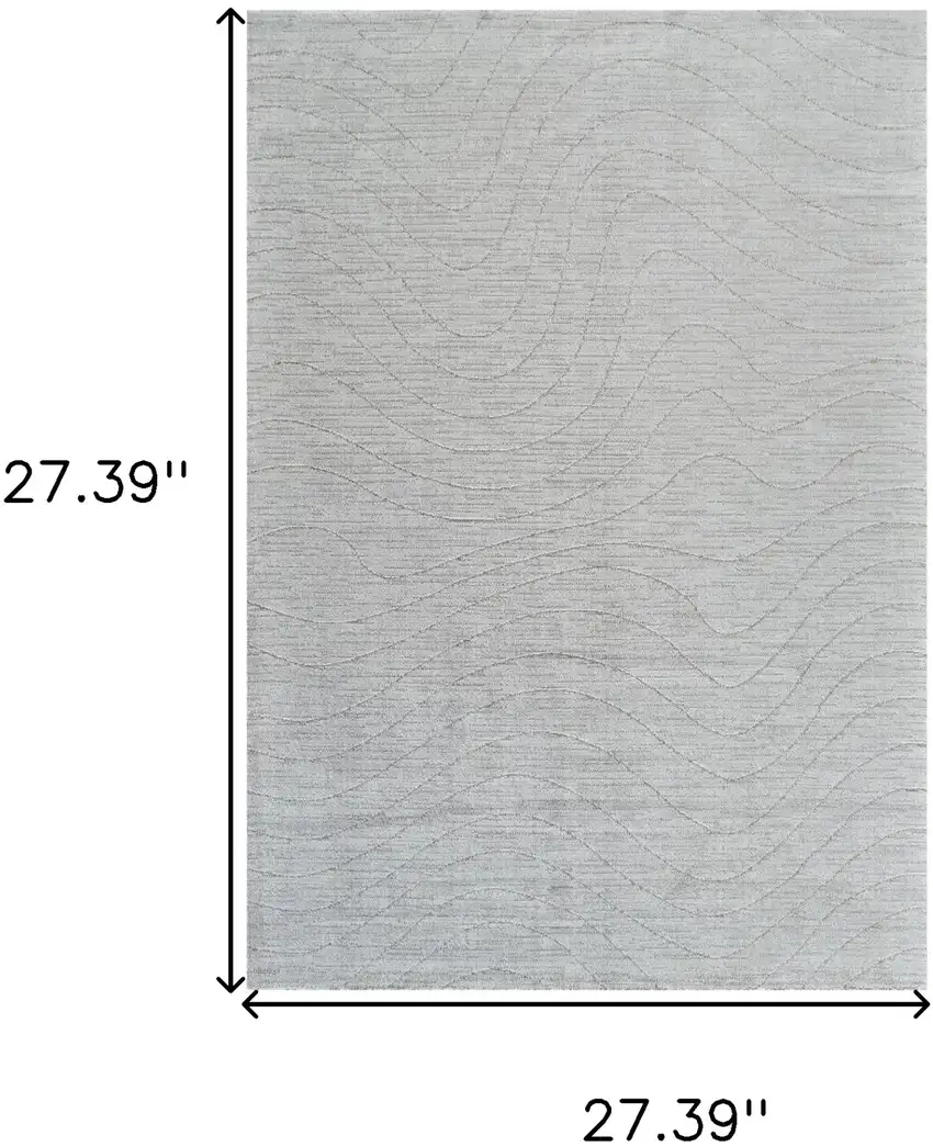 8' Gray Abstract Non Skid Runner Rug Photo 5