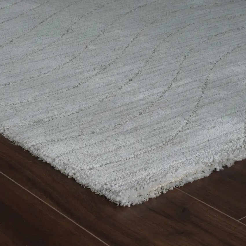 8' Gray Abstract Non Skid Runner Rug Photo 4