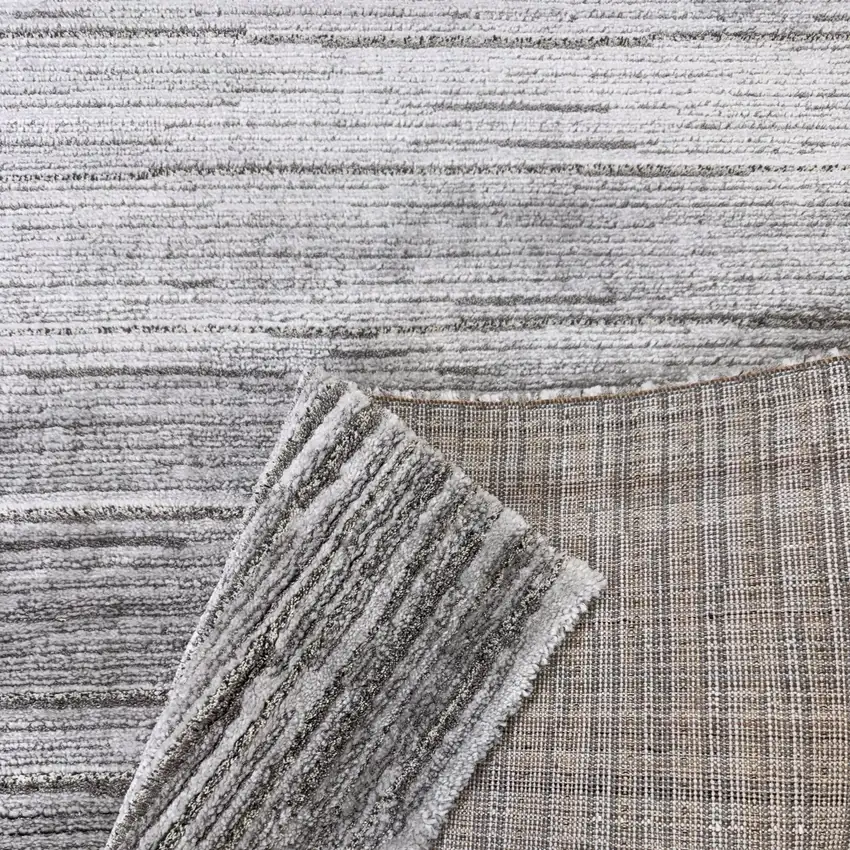 8' Gray Abstract Non Skid Runner Rug Photo 8