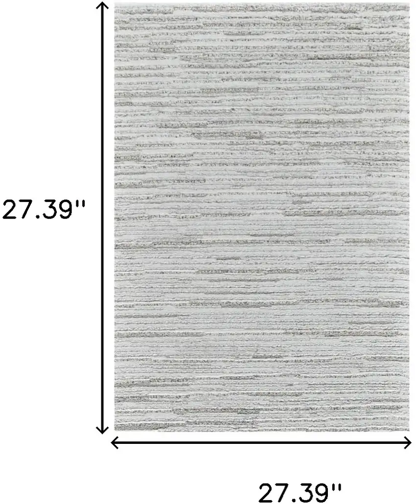 8' Gray Abstract Non Skid Runner Rug Photo 4
