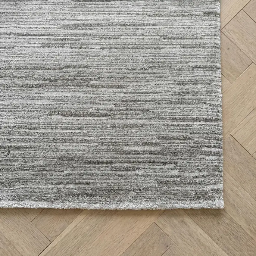 8' Gray Abstract Non Skid Runner Rug Photo 5