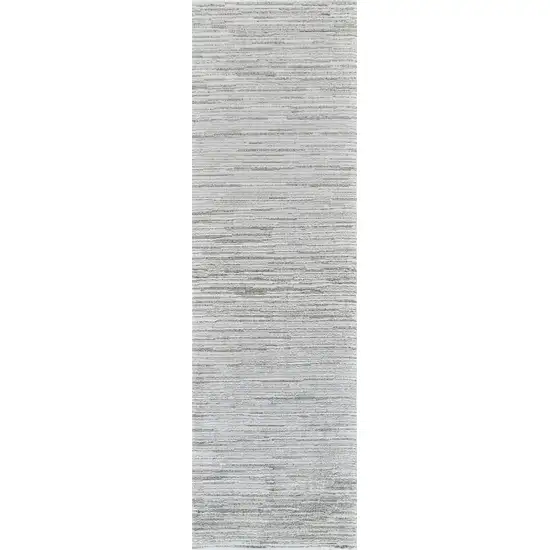 8' Gray Abstract Non Skid Runner Rug Photo 6