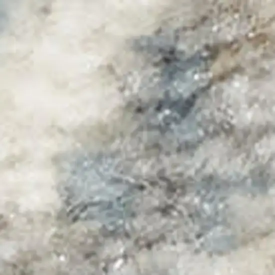 7' Gray Abstract Power Loom Runner Rug Photo 3