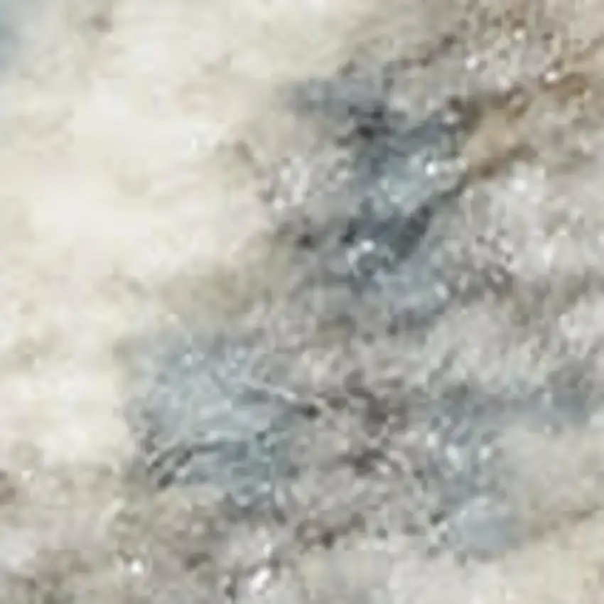 7' Gray Abstract Power Loom Runner Rug Photo 3