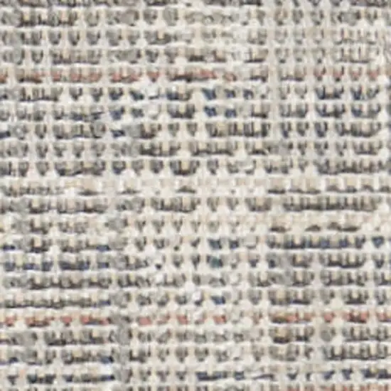 7' Gray Abstract Power Loom Runner Rug Photo 2
