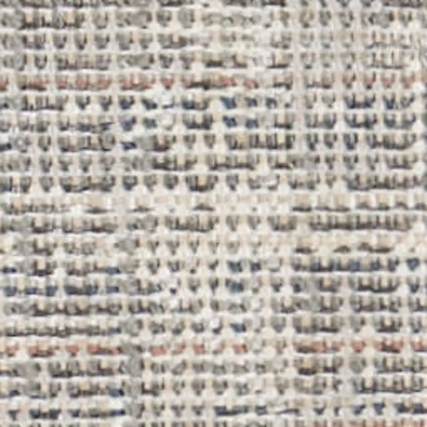 7' Gray Abstract Power Loom Runner Rug Photo 2
