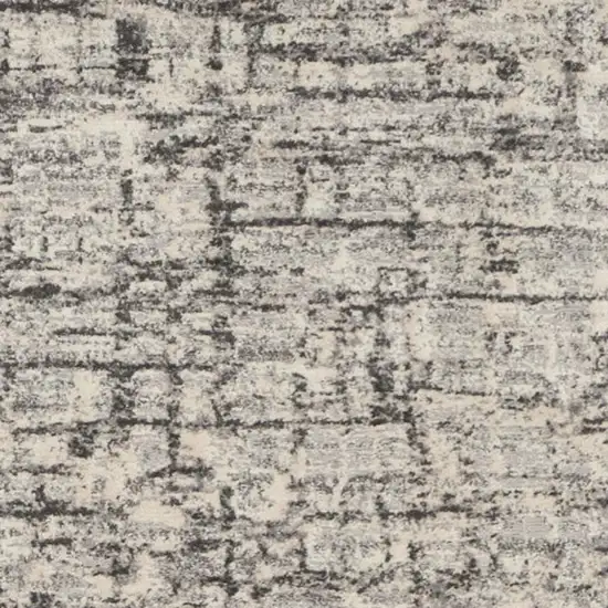 10' Gray Abstract Power Loom Runner Rug Photo 3