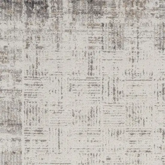 20' Gray Abstract Power Loom Runner Rug Photo 1