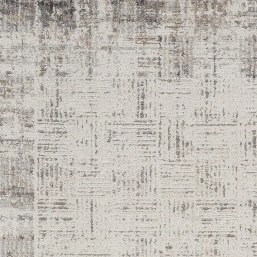 20' Gray Abstract Power Loom Runner Rug Photo 1