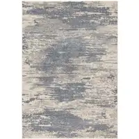 Photo of 10' Gray Abstract Power Loom Runner Rug