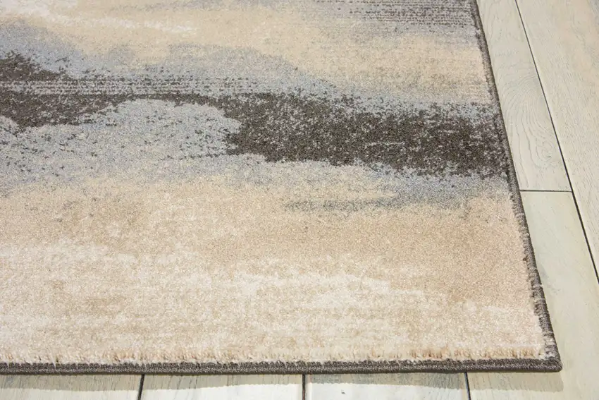 10' Gray Abstract Runner Rug Photo 6