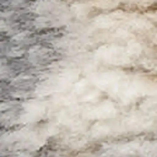 7' Gray Abstract Runner Rug Photo 3