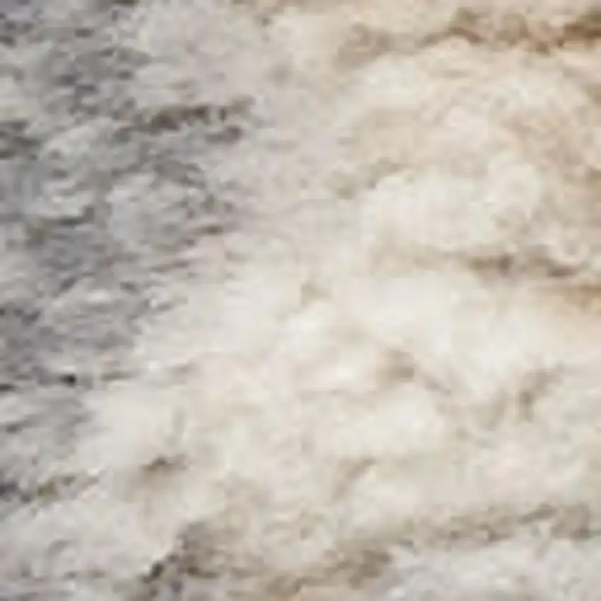 7' Gray Abstract Runner Rug Photo 3