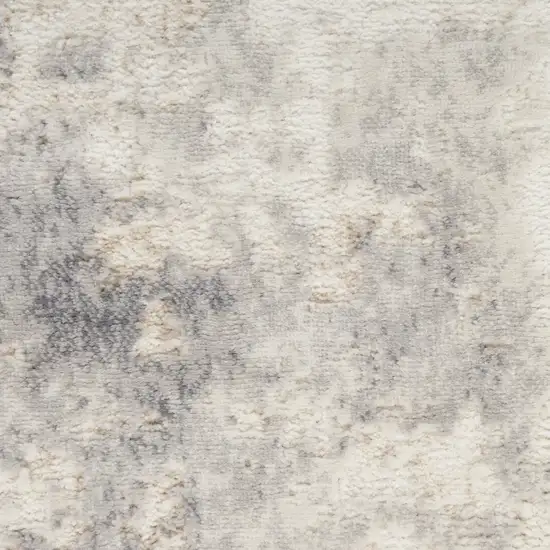 7' Gray Abstract Runner Rug Photo 4