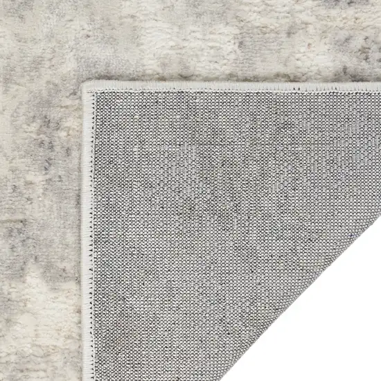 7' Gray Abstract Runner Rug Photo 7