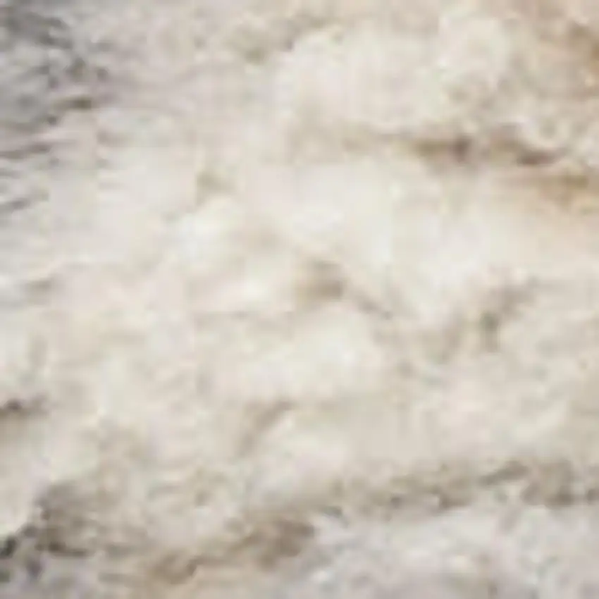 7' Gray Abstract Runner Rug Photo 2