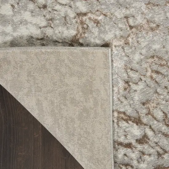 8' Gray Abstract Runner Rug Photo 8