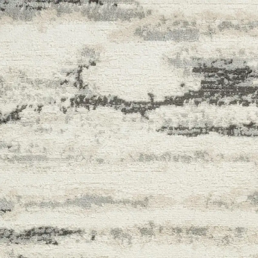 8' Gray Abstract Runner Rug Photo 3