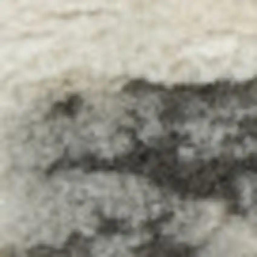 8' Gray Abstract Runner Rug Photo 7