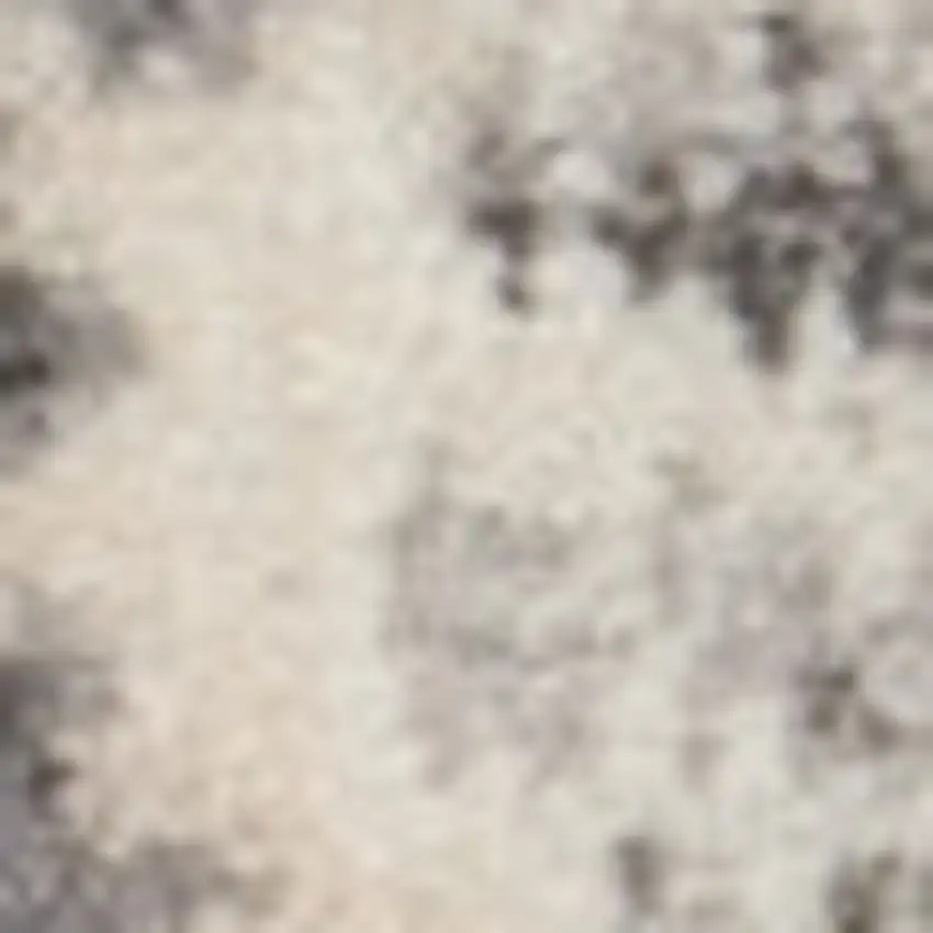 7' Gray Abstract Runner Rug Photo 7