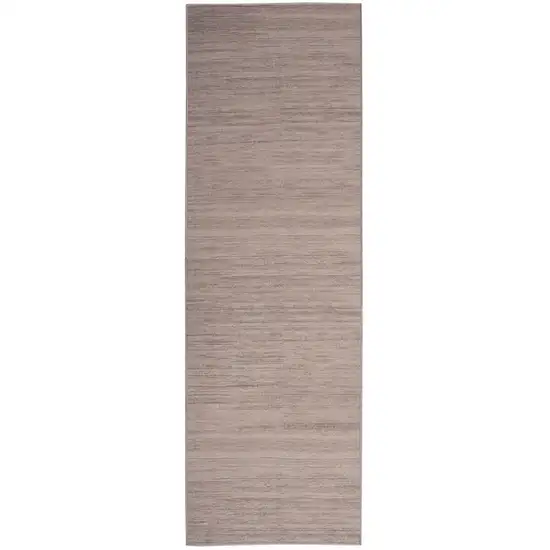 10' Gray Abstract Washable Runner Rug Photo 1