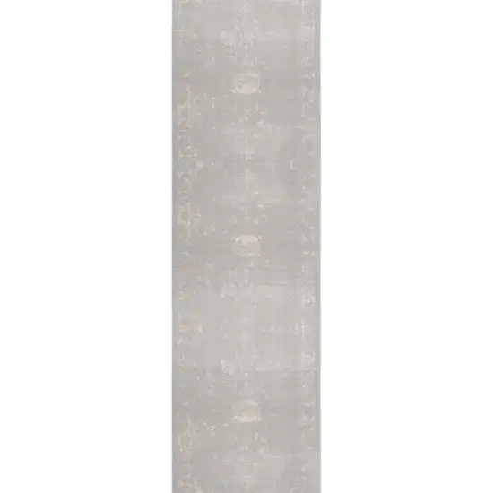 6' Gray And Beige Abstract Area Rug Photo 4