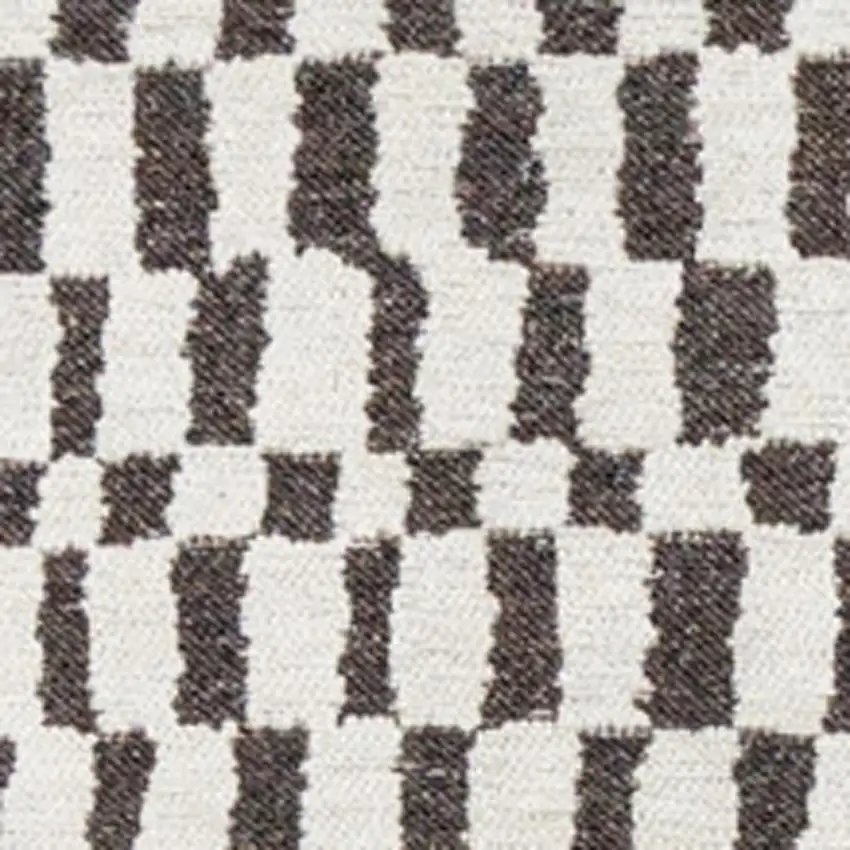 8' Gray And Beige Geometric Berber Washable Round Rug With UV Protection Photo 3