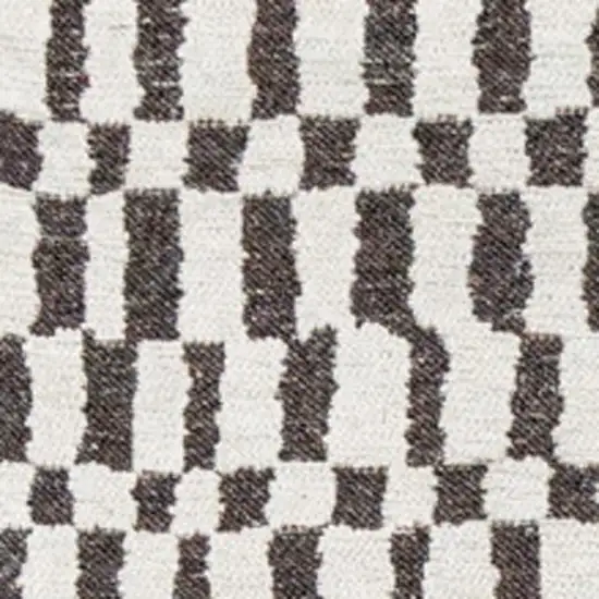 8' Gray And Beige Geometric Berber Washable Round Rug With UV Protection Photo 7