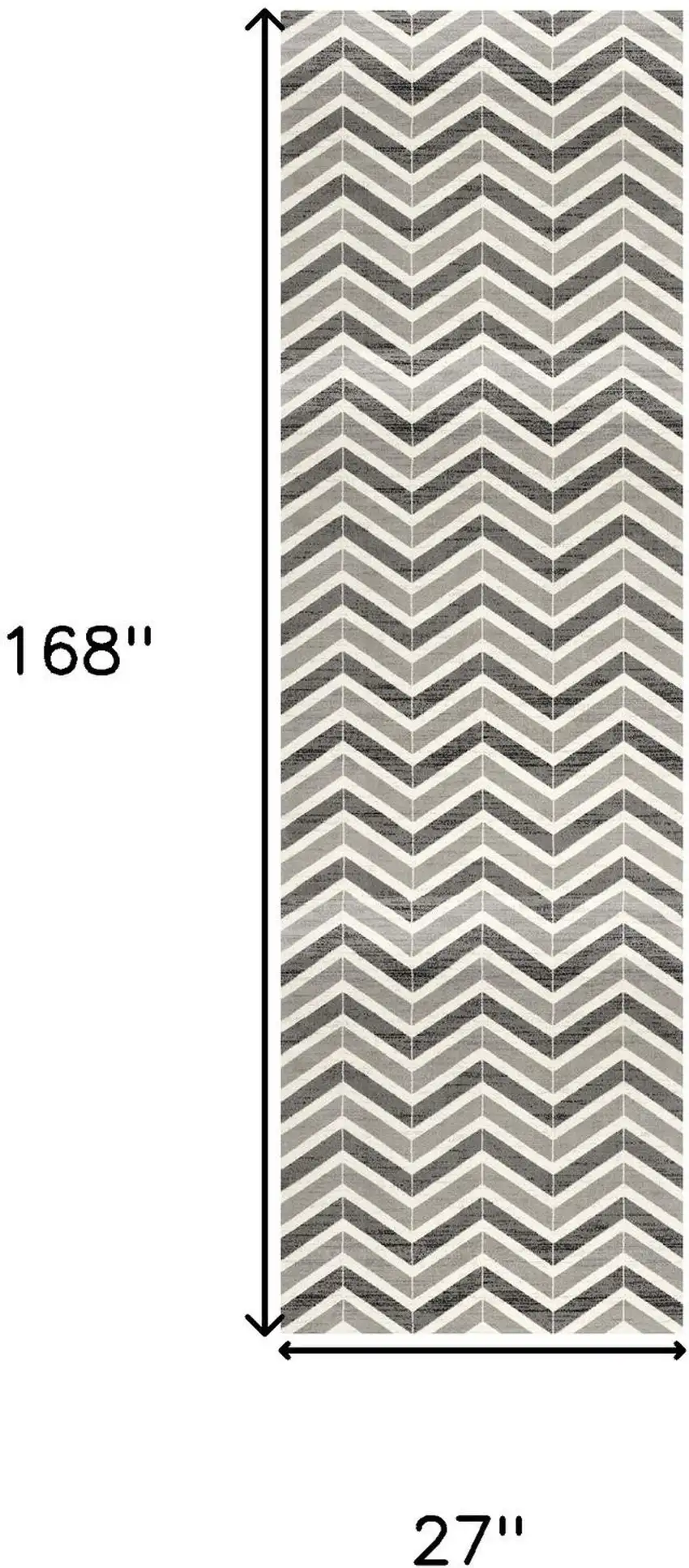14' Gray And Beige Geometric Runner Rug Photo 5