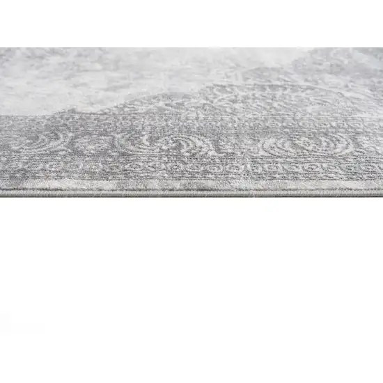 12' Gray And Beige Moroccan Runner Rug Photo 9