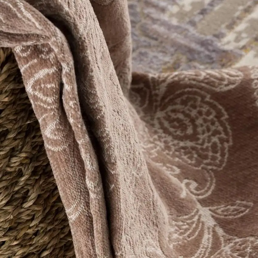 18' Gray And Beige Southwestern Runner Rug Photo 5