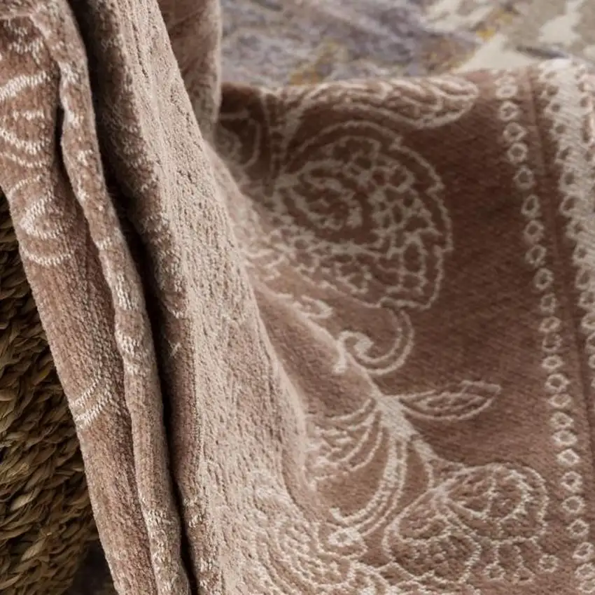 12' Gray And Beige Southwestern Runner Rug Photo 9