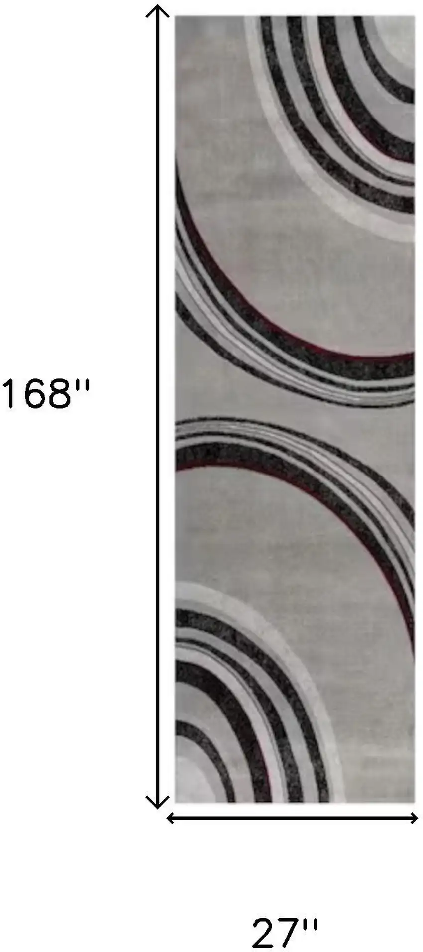 14' Gray And Black Abstract Runner Rug Photo 3