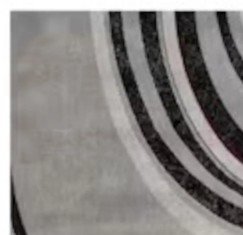 11' Gray And Black Abstract Runner Rug Photo 4