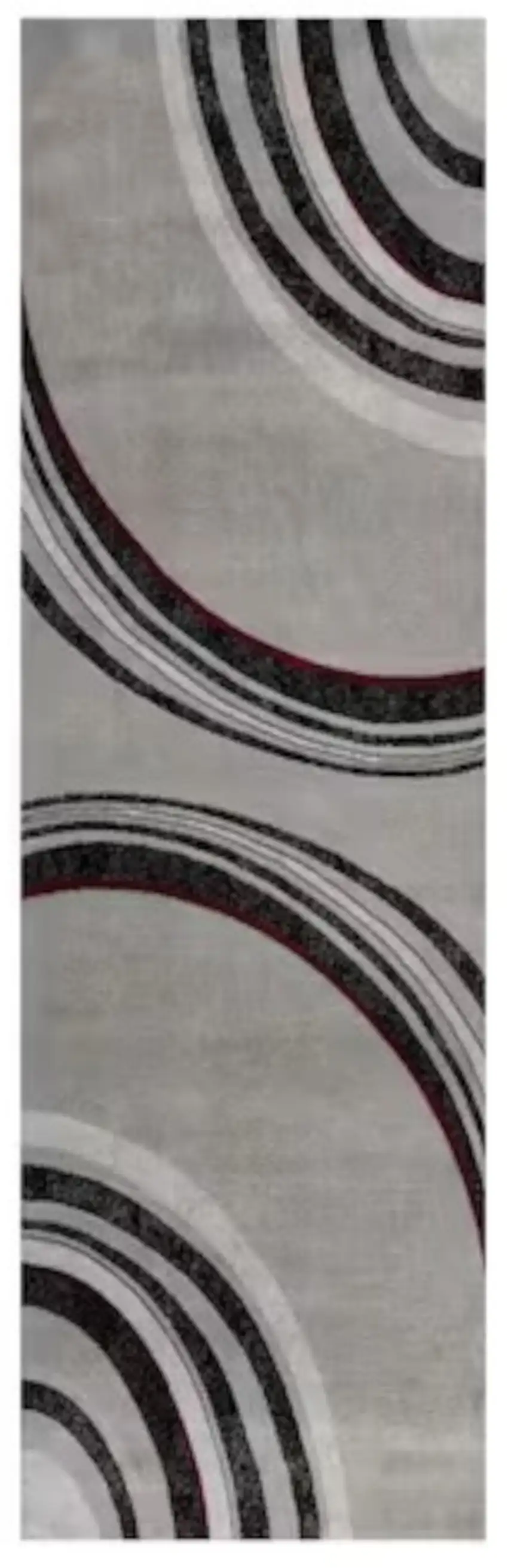 11' Gray And Black Abstract Runner Rug Photo 2