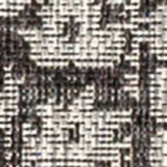 8' Gray And Black Medallion Indoor Outdoor Runner Rug Photo 2