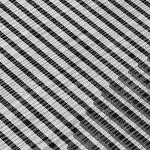 Photo of 8' Gray And Black Round Geometric Washable Indoor Outdoor Area Rug