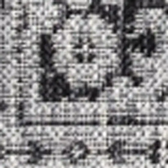 4' Gray And Black Square Medallion Indoor Outdoor Area Rug Photo 2